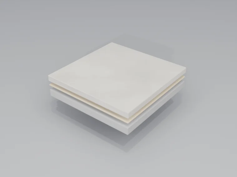 Decorative concrete — floor system cross-section (3D render)